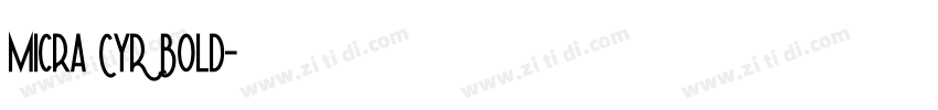 Micra_CYR Bold字体转换